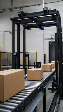 industrial interior factory with scanner