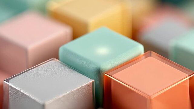 ?Colorful geometric cube patterns in motion