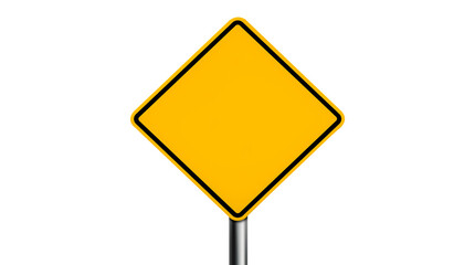 Yellow Diamond Warning Road Sign © Ayush