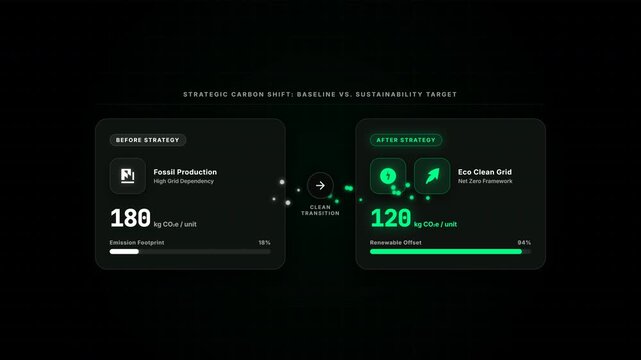 Esg strategy dashboard for corporate sustainability growth