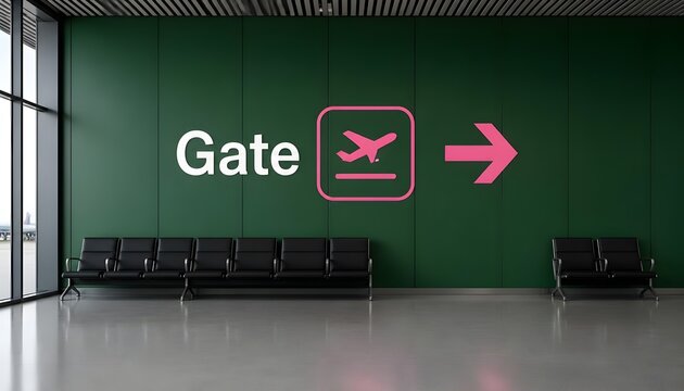 Gate Sign at the Airport
