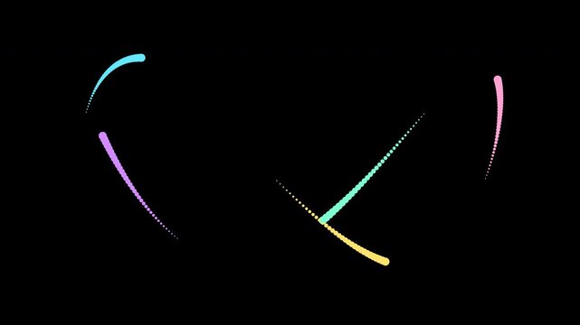 Colorful Comet Trails Arcing Across Frame Alpha Overlay