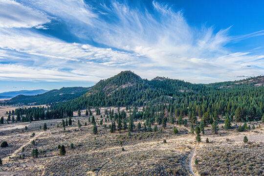 Mountain landscape in the Sierra Valley in Northern California