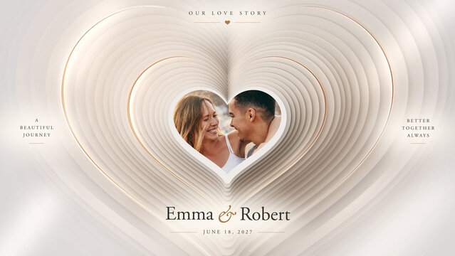 Our Love Story Screensaver - Hearts Photos Tunnel