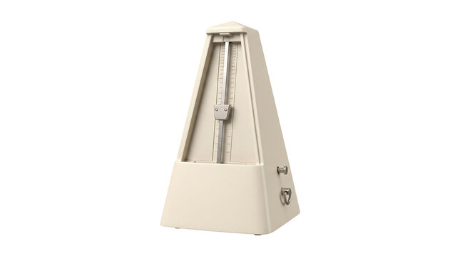 Classic metronome on transparent background