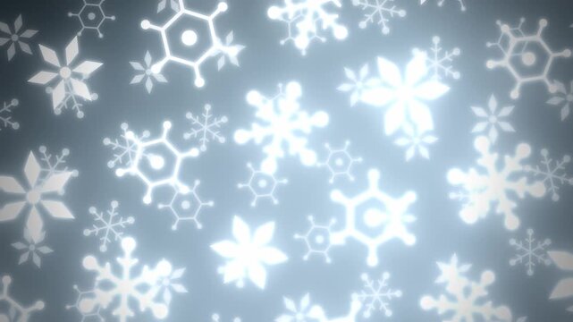 Silver grey silver snowflake pattern winter motion wide scene backdrop