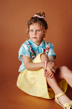 Serious girl portrait