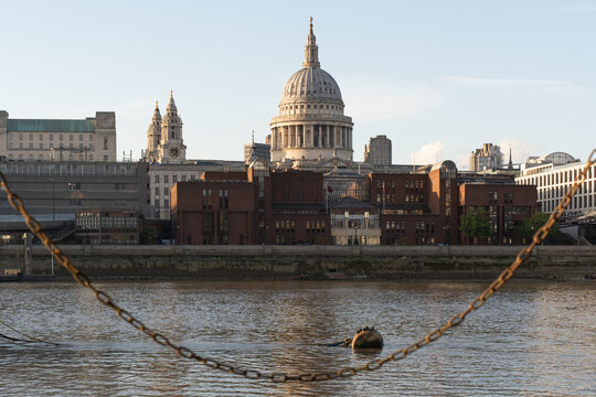 St Paul&acirc;s Cathedral and River Thames in evening light