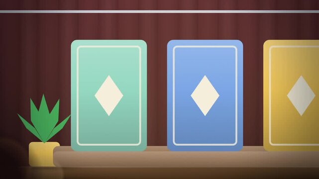 Red flashcards education science in classroom perspective view