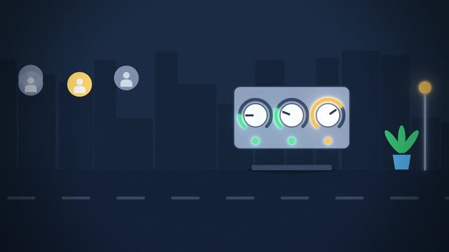 Yellow control panel with dials for AI regulation and ethics