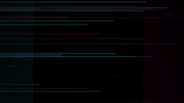 Digital Glitch Background with Cyan and Magenta Signal Noise Animation Video