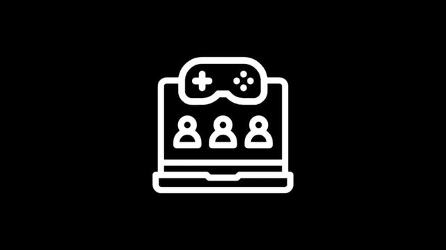 Digital gaming and online casino slot machine icons with joystick and numbers