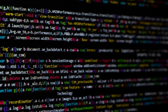 Programming coding screen, web developer coding screen.Programming or coding screen . Technology abstract background of coding screen, Programming screen, Source code. Data security concept.