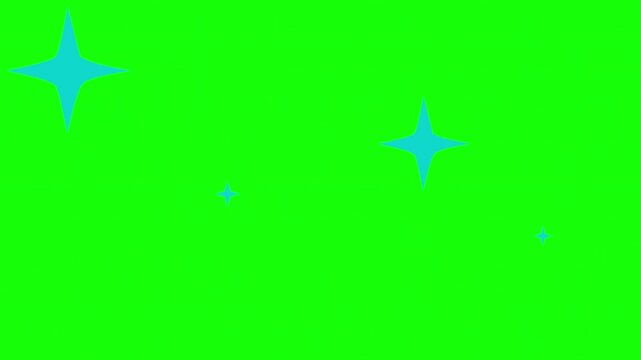 green screen abstract background with stars