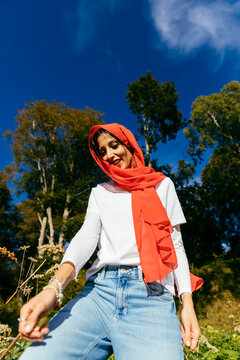 Woman Beneath Blue Sky