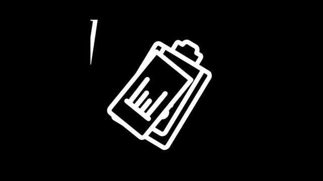 Financial report icon animation with dollar sign and graph elements