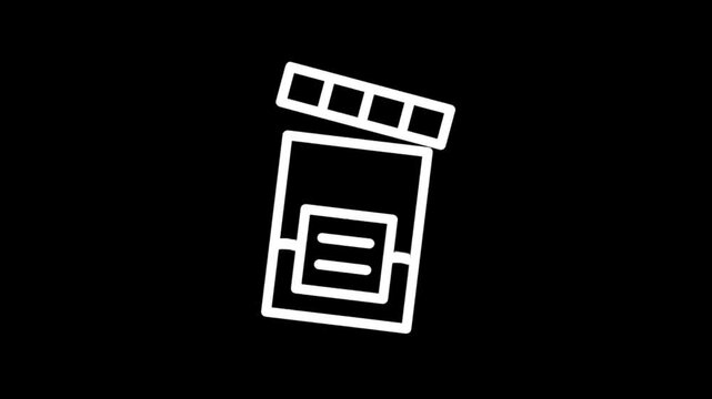 Animated icons of medical vials and pill bottles on a black background