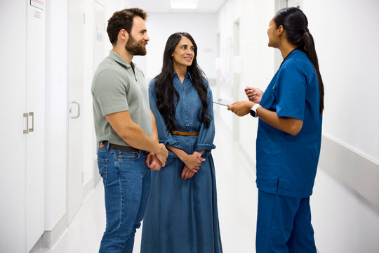 Doctor Talks to patient's family members