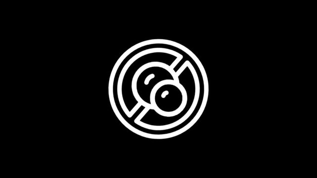 Animated icons of a clock, a prohibition sign, and a radio wave signal