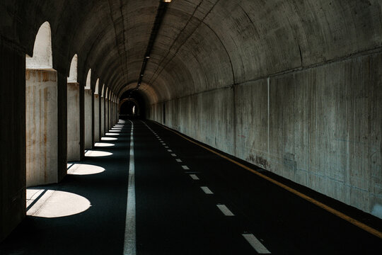 Sunlight Through Lake Garda Tunnel