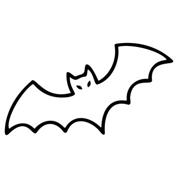 Halloween vector icon set featuring a stylized bat with wings spread