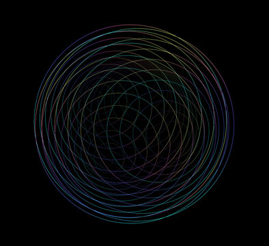 Abstract geometric linear tech circles
