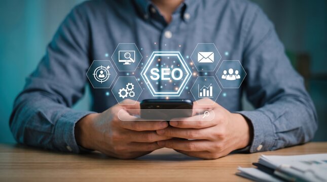Digital marketing specialist executing data-driven SEO strategy, search analytics, keyword optimization, and targeted content marketing to maximize website visibility and organic traffic.