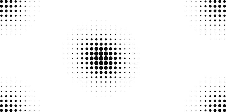An intriguing optical illusion reveals the shape of a dalmatian dog skillfully formed from a multitude of tiny black squares on a pure white