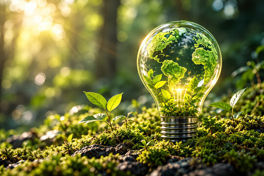 Glowing Earth Lightbulb Seedlings