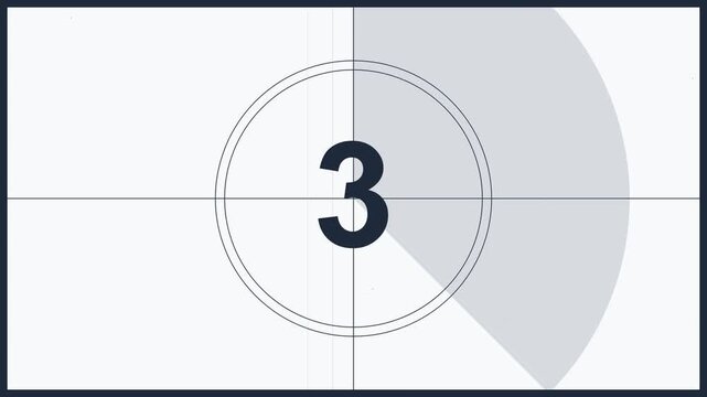 Classic Film Leader Countdown Displaying Number Seven in Vintage Style