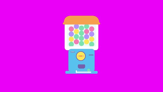 Candy Gumball Machine Dispensing a Round Sweet