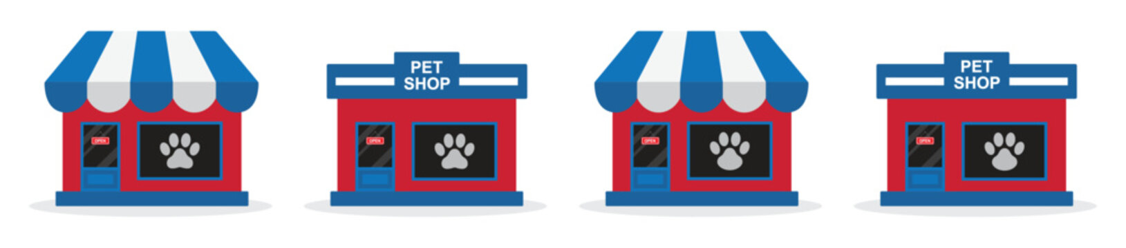 Pet shop store icon illustration