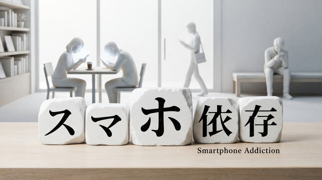 「スマホ依存」の文字と現代社会の人間関係