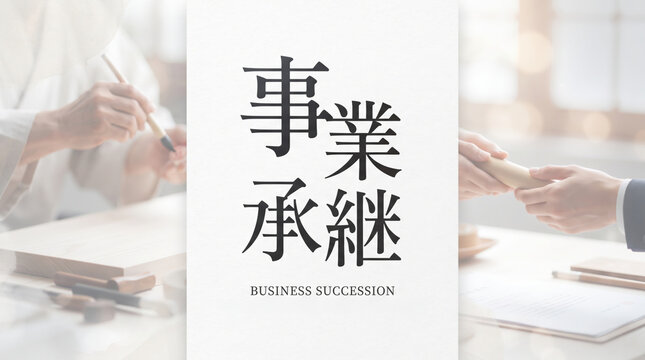 「事業承継」の文字を配置したコンセプト画像