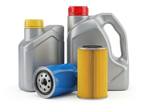Automotive oil and filter set for car maintenance