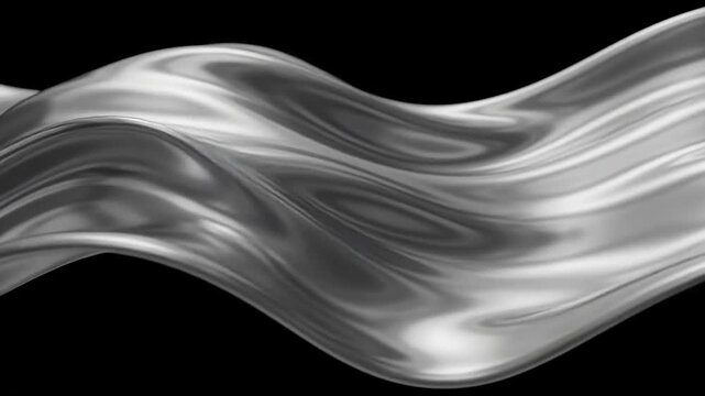 Silver fabric flowing gracefully captures elegant motion for luxury