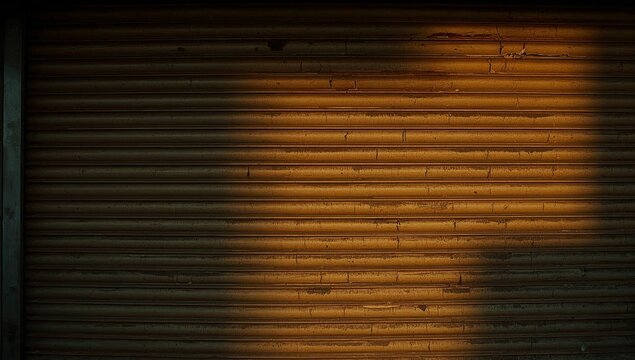 A  situated in front of a garage door, ready for use