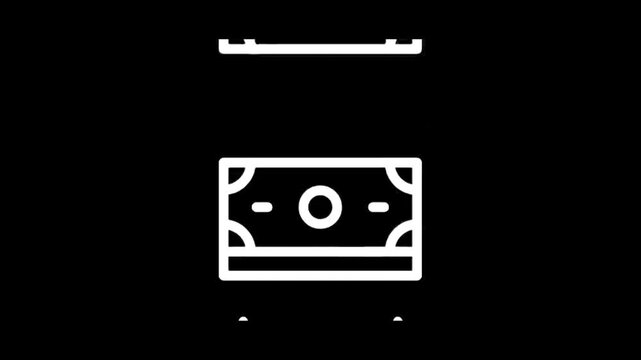 Money growth and decline icons with arrows indicating financial trends
