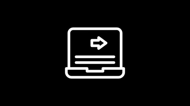 Digital document icons on black background showing data and navigation