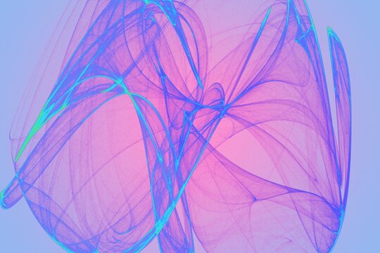 Pastel holographic abstract strange attractor glow background