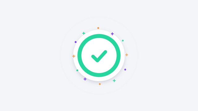 Circular loading progress to 100 percent with check animation