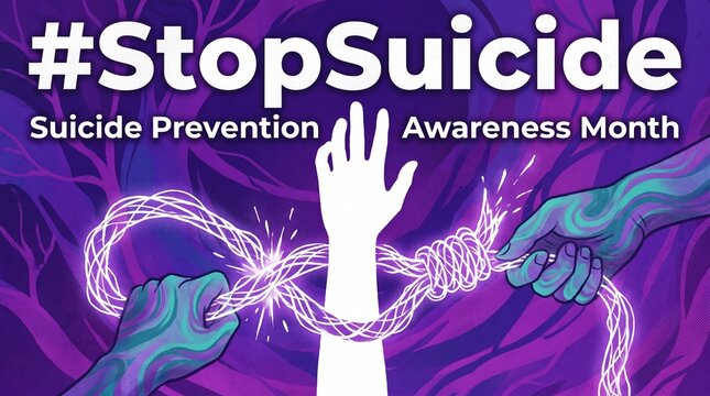 Hands holding sparklers for suicide prevention awareness