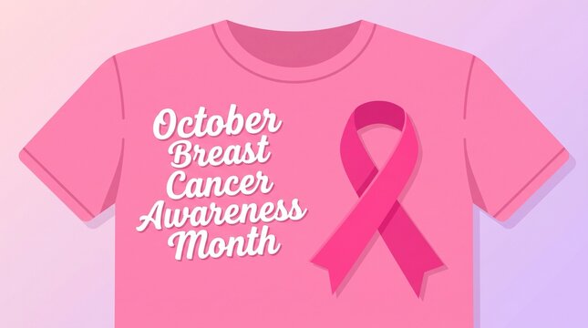Pink breast cancer awareness month t-shirt design
