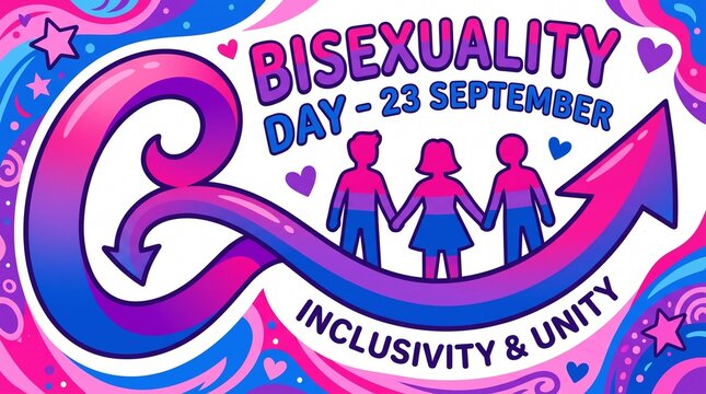 Bisexuality day celebration vector illustration