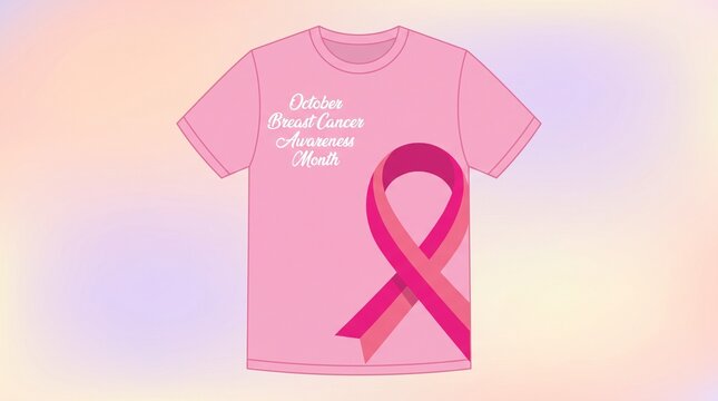 Pink breast cancer awareness month t-shirt