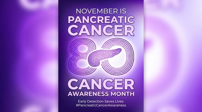 Pancreatic cancer awareness month purple banner