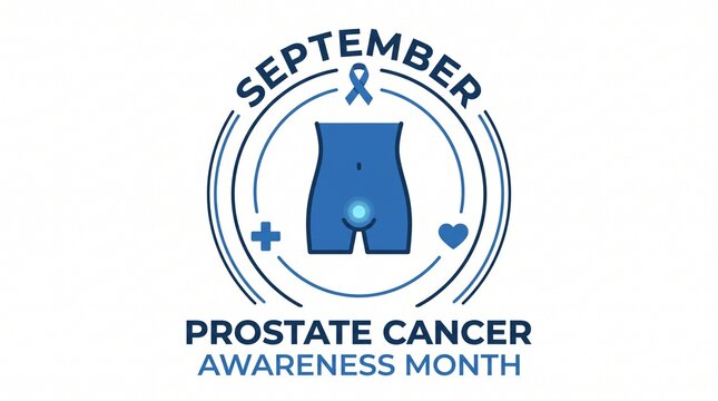 Prostate cancer awareness month september logo