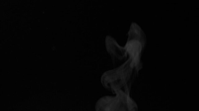 Realistic steam rising from a coffee cup with a transparent alpha channel, ideal for compositing into hot beverage scenes, caf&eacute; videos, coffee commercials, and cinematic projects.