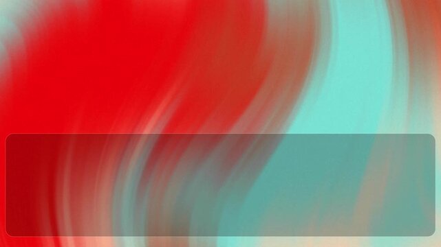 Abstract flowing wave background with red and cyan color gradient and banner placeholder.