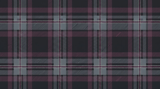Dark purple plaid seamless pattern fabric texture background